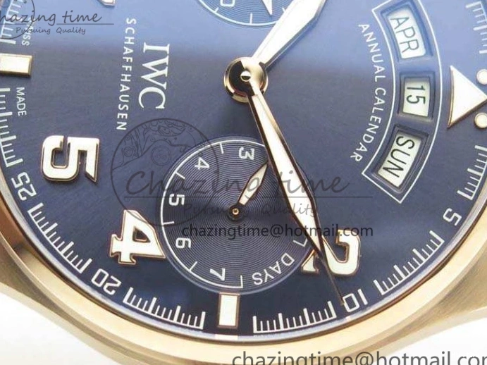 MIROTIME 0730 Big Pilot Real PR IW502701 RG YLF 1:1 Best Edition Blue Dial On Calfskin Strap A Classic 7225